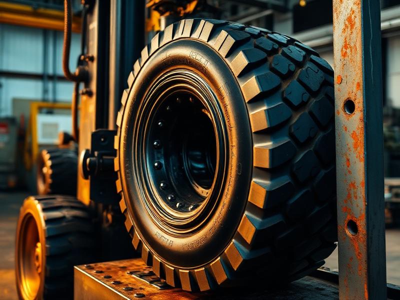 Vulcanização de pneus para empilhadeiras